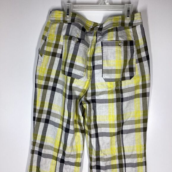 Current Air Los Angeles Plaid striped straight leg pants Size Medium - Picture 8 of 15